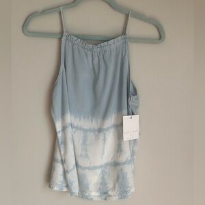 NEW Bella Dahl Girl Tie Dye Tank Swing Blue White Size 14